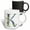 Multicolor, variant on 3drose, Blue Monogram Initial K with Pretty Yellow Wild Flowers, 11oz Two-tone Green Mug