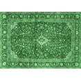thumbnail image 1 of Ahgly Company Indoor Rectangle Medallion Emerald Green Traditional Area Rugs, 5' x 7', 1 of 4