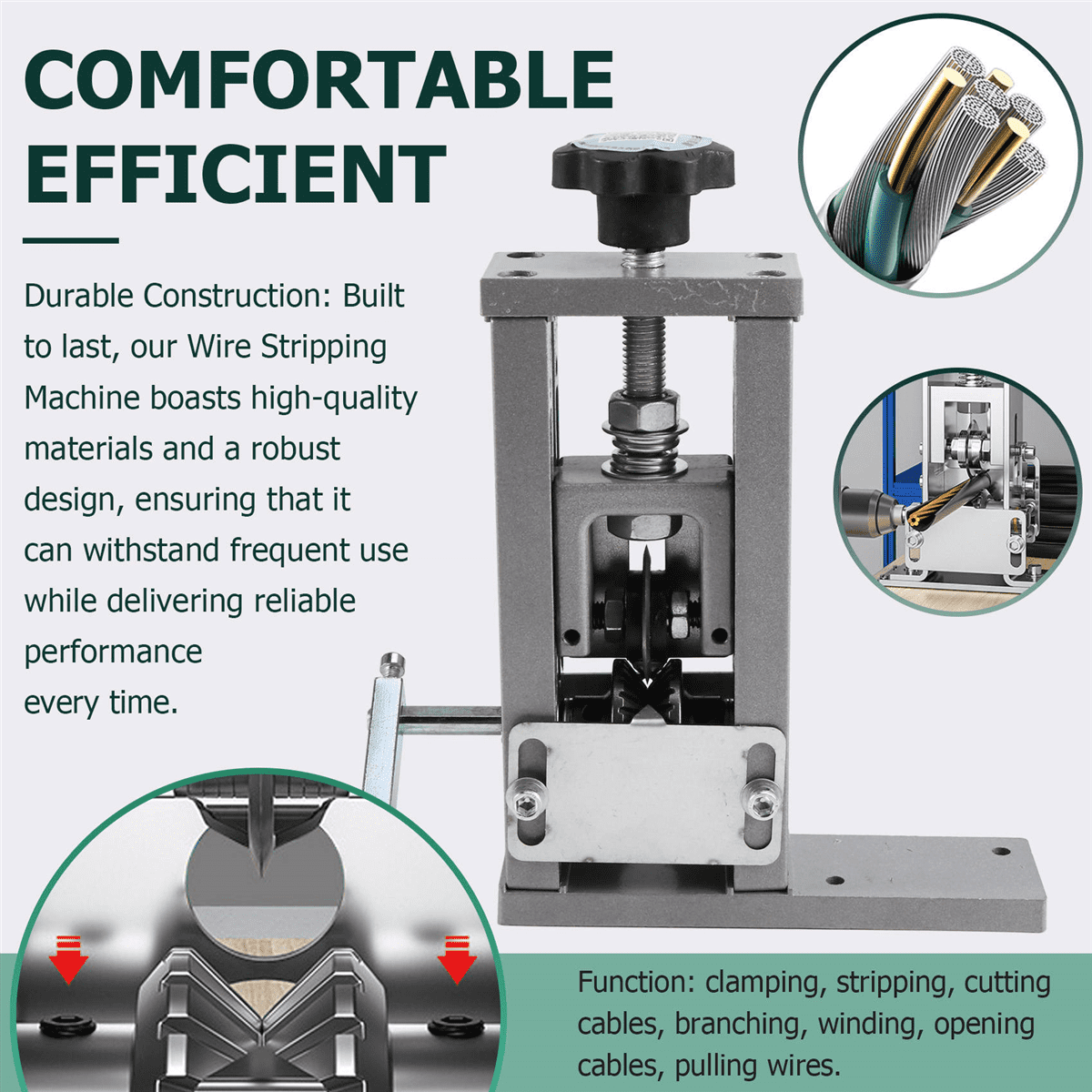Wire Stripping Machine Wire Stripping Tool 1-21mm Cable Electric Peeling Machine Automatic Wire Stripper Cable,1 x Cutting Machine