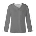 thumbnail image 5 of DPTALR Blouse Boutonnée Décontractée pour Femmes, T-shirt Uni, 5 of 5