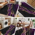 thumbnail image 5 of Marble Black Runner Rug 2.7x5 FT, Non Slip Entryway Carpet, Purple Gold Art Abstract Vintage Farmhouse Washable Soft Floor Carpet Entrance Mat Non-Shedding Throw Rug for Hallway Laundry Room Bedside, 5 of 9