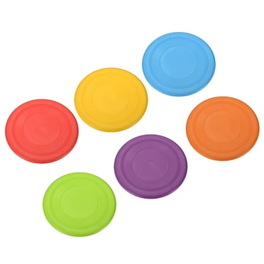 Uxcell 7 Inch Flying Disc, TPR Flying Discs Soft Waterproof for Adults Dog Outdoor Playing Sport Game, 6 Color 6Pcs
