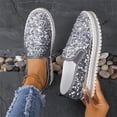 thumbnail image 6 of Womens Carnival Shoes Fashion Casual Flat Sparkly Glitter Color Round Toe Slip On Comfortable Loafers Shoes, 6 of 10