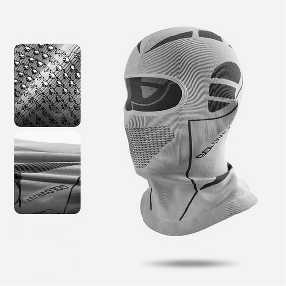Winter Ski Hood For Men Women Hat Friendly Motorcyde Full Face Hoods Cold Weather Head Cover For Skiing Face Mask Neck Scarf Masks Silver