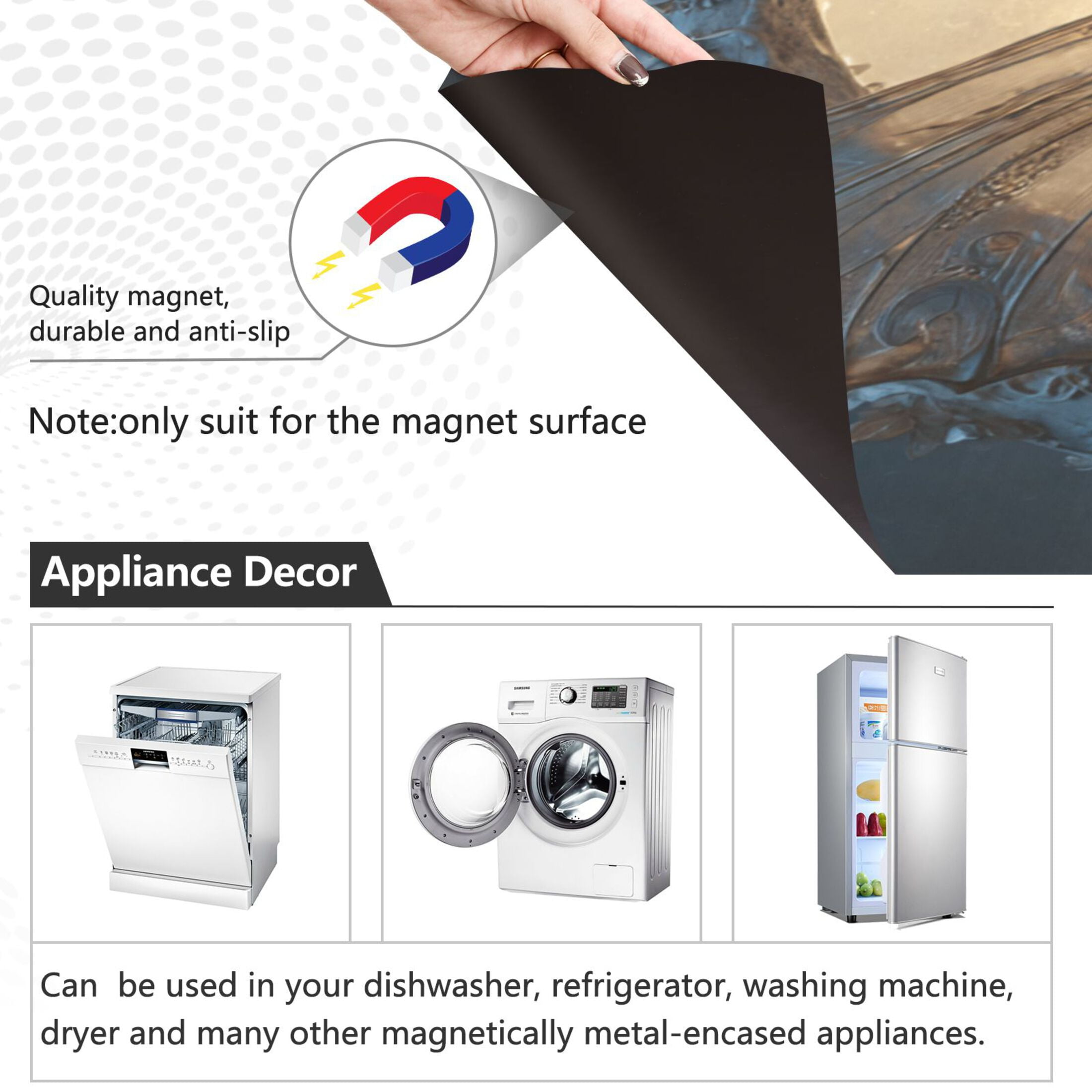 Dishwasher Magnetic Refrigerator Magnet Cover Sticker Home Decorative 23"x26" Butterfly Wizard