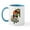 White/Blue Inside, variant on CafePress - Monkey Playing Chess Mug - 11 oz Ceramic Mug - Novelty Coffee Tea Cup