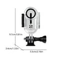 thumbnail image 2 of 60m Waterproof Housing for GO 3S Thumb Cameras With Opticals Glass Lens Sliding Lock Includes Mount Adapters, 2 of 8