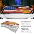 thumbnail image 5 of Fuzoiu American Flag And Baseball Print Car Windshield Sun Shade,Block Uv Rays Sunshade,Foldable Front Window Sun Visor Protector for Car,SUV,Truck-Keep Vehicle Cool-American Flag And Baseball, 5 of 8