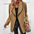 thumbnail image 6 of New trends for her GaThRRgYP Womens Jackets Lightweight,Women's Fall and Winter Straight Cardigan Button Pocket Coat Khaki S, 6 of 6