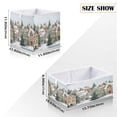 thumbnail image 2 of Foldable Fabric Storage Bin Home Cubes Clothing Organizer Bins Large Collapsible Box Basket for Home Organizer Cozy Winter Town with Snow, 2 of 7