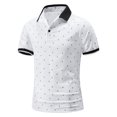 thumbnail image 2 of JAJAHO Polo Shirts For Men Polka Dot Summer Cotton Short Sleeve Golf Polos Wicking Performance Workout Comfy Tops, 2 of 9