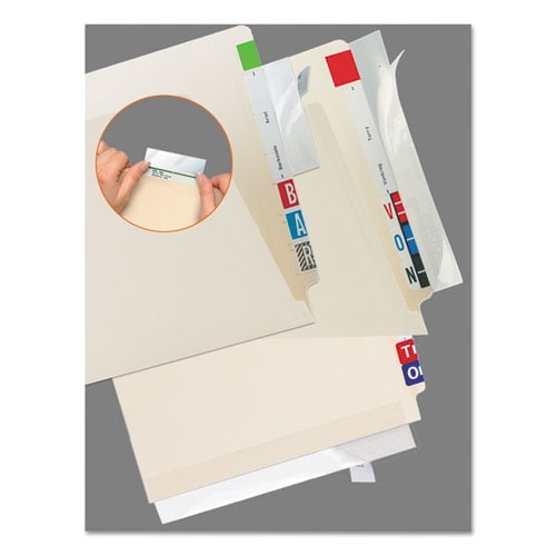 Self-Adhesive Label/File Folder Protector, Strip, 2 x 11, Clear, 100/Pack Self-Adhesive Label/File Folder Protector, Strip, 2 x 11, Clear, 100/Pack