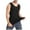 #013-Black, variant on Men's Solid Color Seamless Thermal Vest V-Neck Base Layer Temperature-Regulating Inner Wear Basic Style