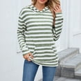 thumbnail image 5 of BLCHUNen Hoodies for Women Striped Knitted Pullover Long Sleeve Loose Casual Fashion Workout Sports Sweatshirts with Pockets, 5 of 9