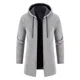 thumbnail image 2 of Men Hooded Long Cardigans Sweaters New Fashion Men Winter Outwear Casual Sweatercoats Fleece Thicker Warm Sweaters Size 4XL, 2 of 5