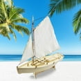 thumbnail image 3 of Sailboat Model DIY Assembling Building Wooden Ship Model for Bedroom, 3 of 10
