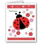 ladybug thank you note card- 10 cards & envelopes