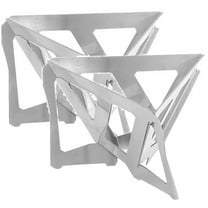 Reusable Foldable Stainless Steel Coffee Filter Holder Pour over Coffees Dripper Mesh Coffee Tea Filter Basket Tools,2 piece * foldable coffee drip holder,Silver