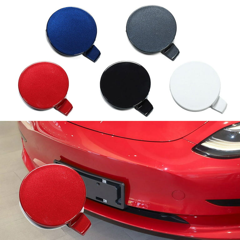 1Pc Car-Styling Front Bumper Trailer Tow Hook Cover For Tesla