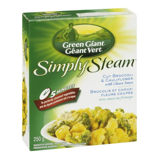 Green Giant Simply Steam Cut Broccoli & Cauliflower With Cheese Sauce