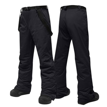 JULMCOMO Men Ski Pants Insulated Waterproof Winter Snowsuit Baggy Skiing Pants Fleece big and tall Thermal Bib Overalls with Pocket Royal Blue M