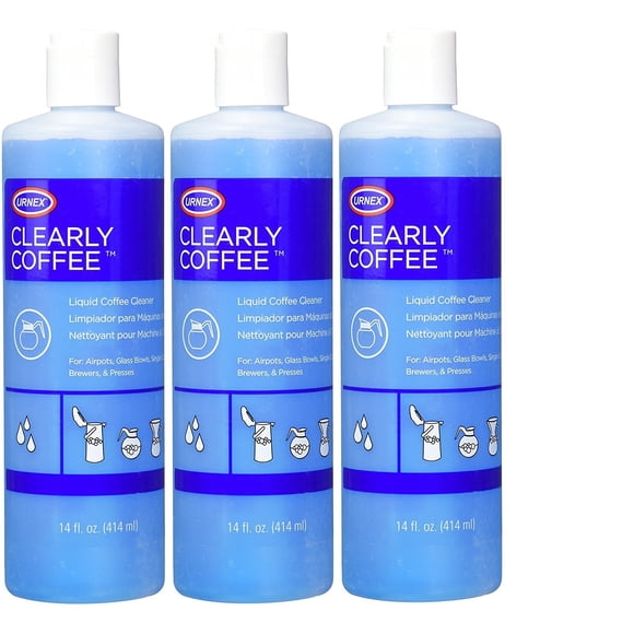 Limpiador para cafeteras Urnex Clearly Coffee, paquete de 3, fabricado en EE. UU.