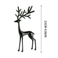 thumbnail image 3 of Euaioeiu Antique Bronze Finish Metal Deer Statue, Outdoor Garden Decor, 24 Inches Tall, Rustic European Style Sculpture for Patio, Yard, and Entryway Decorations, 3 of 6