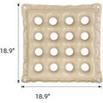 thumbnail image 4 of Inflatable Seat Cushions for Pressure Relief, Wheelchair Air Cushion for Bed Sore, Comfortable Waffle Pads, Cream 17x17inch, 4 of 4