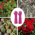 thumbnail image 3 of HANDLANDY Women Cowhide Thorn Proof Gardening Gloves, Long Gauntlet Heavy Duty Garden Gloves, Large, Rosy, 3 of 6