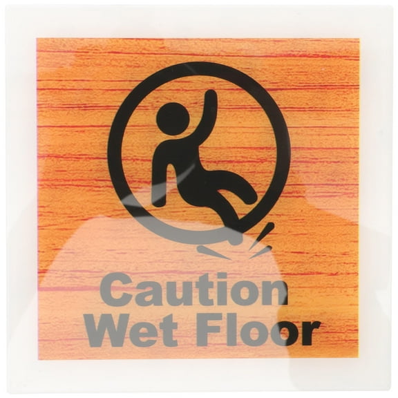 GOOHOCHY Caution Wet Floor Sign Wall Mount Wet Floor Sign Acrylic Sign for Walls