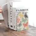 thumbnail image 6 of KLL Butterfly Print Wood Book Ends for Shelves,1 Pair Wood Bookends Book Holder Stand Decorative, Book Stoppers for Heavy Duty Books CD File Video Games, 6 of 8