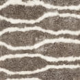thumbnail image 6 of SAFAVIEH Barcelona Melinda Geometric Shag Area Rug, Silver/Ivory, 5' x 5' Square, 6 of 7