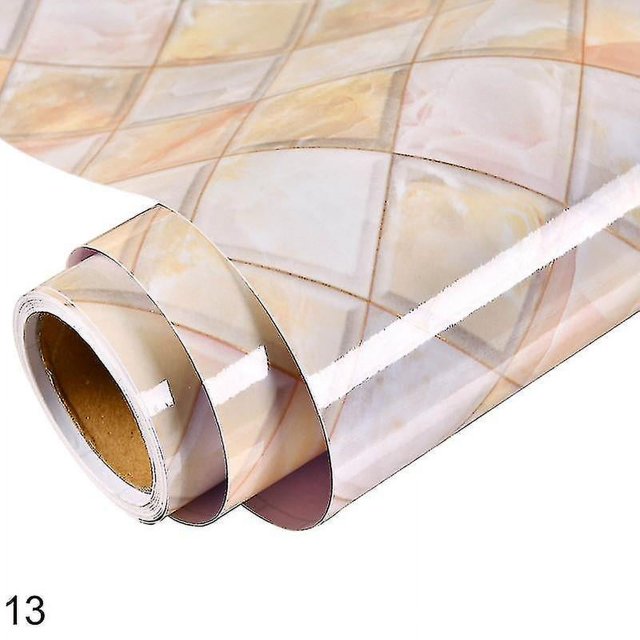 1 rollo de decoración de pared, película de vinilo decorativa de Pvc autoadhesiva impermeable, calcomanía Mural con patrón de mármol, suministros para el hogar (hy)