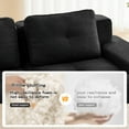 thumbnail image 6 of DEALTOPS Oversized Corduroy Loveseat, Sponge Filler Deep Seat 2-Seater Sofa for Living Room, No Assembly Needed, Black, 6 of 9