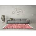 thumbnail image 3 of Ahgly Company Machine Washable Indoor Square Abstract Red Modern Area Rugs, 3' Square, 3 of 4