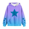 thumbnail image 5 of cocolona Hoodies for Girls, Children's Fall Winter Long Sleeve Oversized Hooded Sweatshirts Fashion Cute Star Print Tops with Pockets 4-14 Years, 5 of 7
