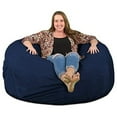 thumbnail image 1 of Ultimate Sack 5ft Foam Filled Washable Suede Covered Bean Bag Chair, Navy, 1 of 7