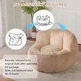 thumbnail image 4 of CARZZI LIFE Giant Bean Bag Chair, Multicolor 41.7" Oversized Cloud Bean Bag Sofa with Back Support for Adults & Kids, Faux Fur Soft Stuffed Lazy Chair for Living Room, Bedroom, Apartment, 4 of 10