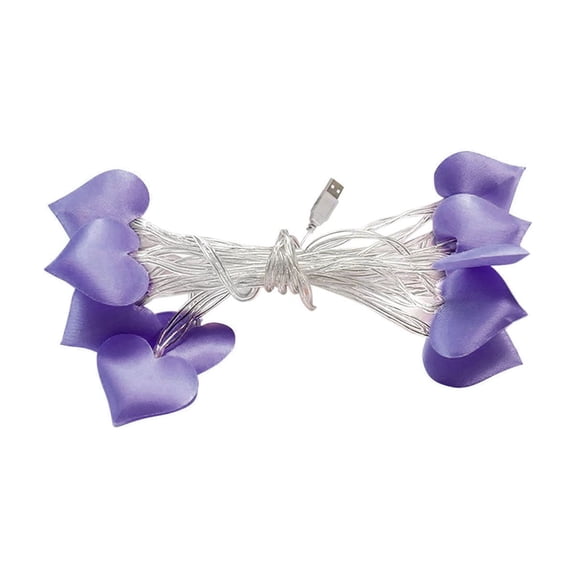 LED Light Fabric Peach Heart String Light Girl Heart Room Decoration Light