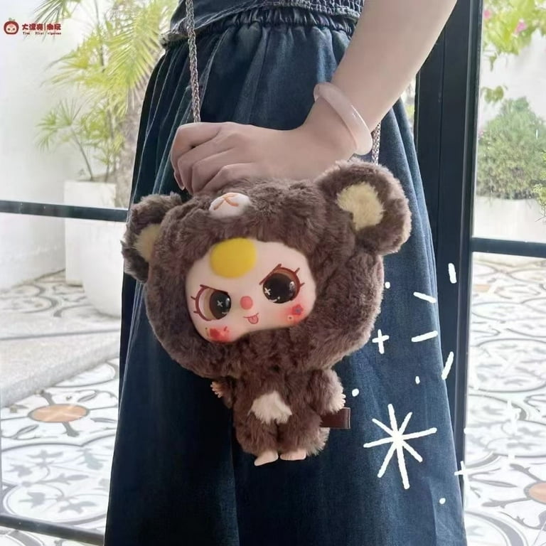 Baby Three Big Heads Baby Zipper Pouch Plush Blind Box Gift Baby Three Big Heads Baby Zipper Pouch Plush Blind Box Gift