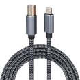 thumbnail image 1 of WORLDBOYU Cable Lightning a MIDI Cable USB OTG tipo B para modelos seleccionados de iPhone iPad para controlador MIDI Instrumento de música electrónica Teclado MIDI Micrófono USB (12 pies), 1 of 1