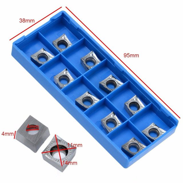 10Pcs Ccgt09T304-Ak H01 Ccgt32.51-Ak H01 Lame en Aluminium Cnc Inserts Cutter