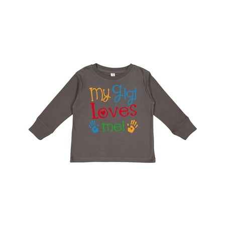 

Inktastic My Gigi Loves Me Grandchild Gift Toddler Boy or Toddler Girl Long Sleeve T-Shirt