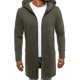 thumbnail image 2 of Men Zipper Hooded Long Jacket Hoodie, 2 of 2