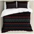 thumbnail image 3 of Ambesonne Zigzag Chevron Design with Bold Thin Layers Print Duvet Cover Set, 3 of 3