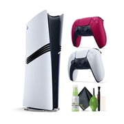 PlayStation 5 Pro Console + PlayStation 5 DualSense Wireless Controller Cosmic Red - Includes PS5 Pro Console & 2 DualSense Controllers Bundle