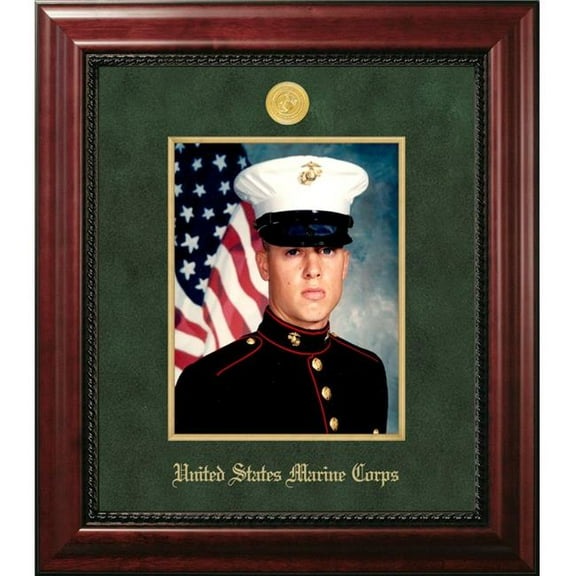 Patriot Frame's Marine 8x10 Portrait Executive Frame with Gold Medallion and gold Filet