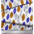 thumbnail image 2 of Soimoi Poly Georgette Fabric Leaves Block Print Fabric by Yard 42 Inch Wide, 2 of 3
