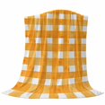 thumbnail image 6 of Orange Plaid Blanket Soft Cozy Warm Throw Blanket for Couch, Plush Fuzzy Flannel Fleece Blankets for Sofa, Watercolor Grid Checker Gingham Farmhouse Bed Blankets Lightweight Gifts for Women, 50"x60", 6 of 9