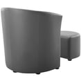 thumbnail image 5 of Pemberly Row Modern Faux Leather Armchair and Ottoman in Gray, 5 of 7